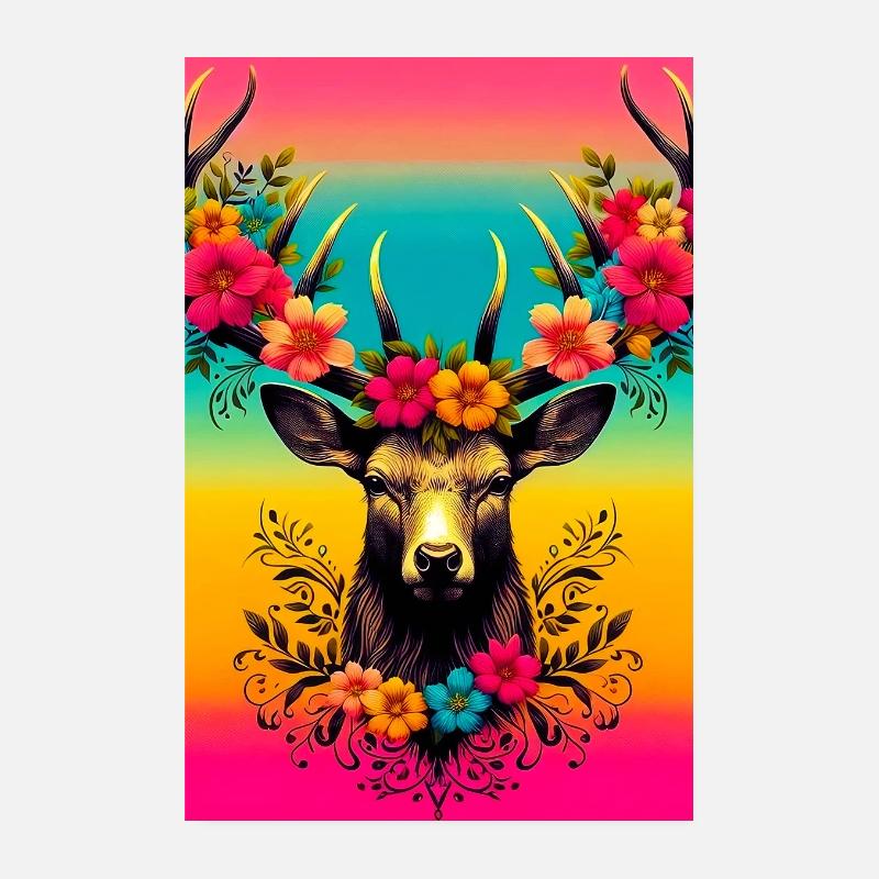 Deer Poster 8" x 12" (20x30 cm)