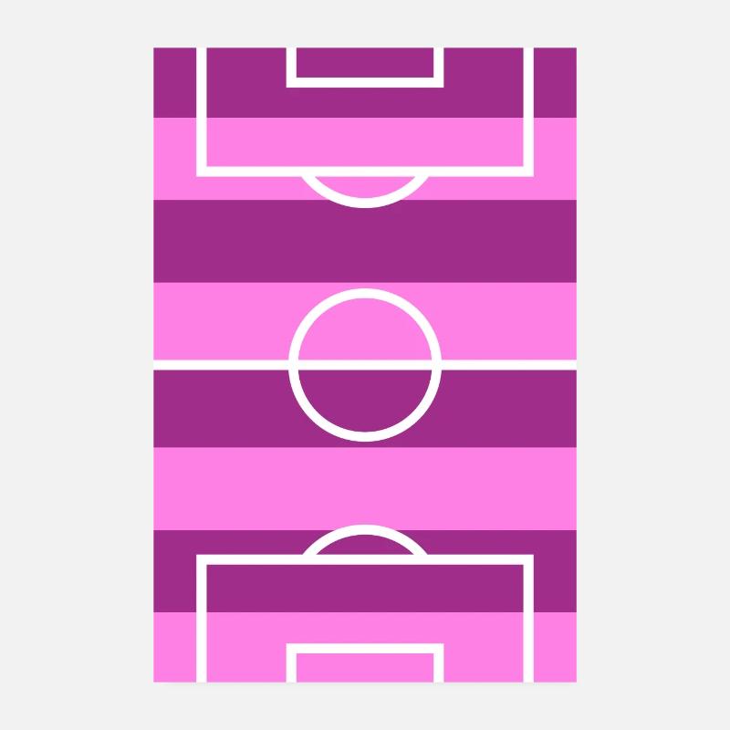 Fußballplatz rosa - Poster 20x30 cm - Weiß