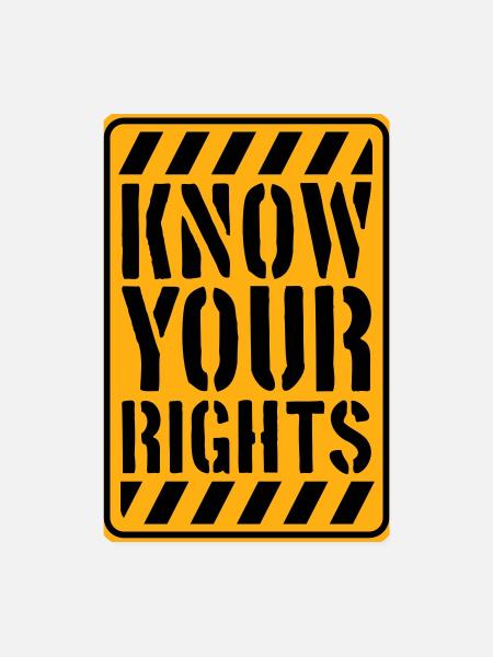Know Your Rights Activism Justice Freedom - Poster 8" x 12" (20x30 cm) - white - Front
