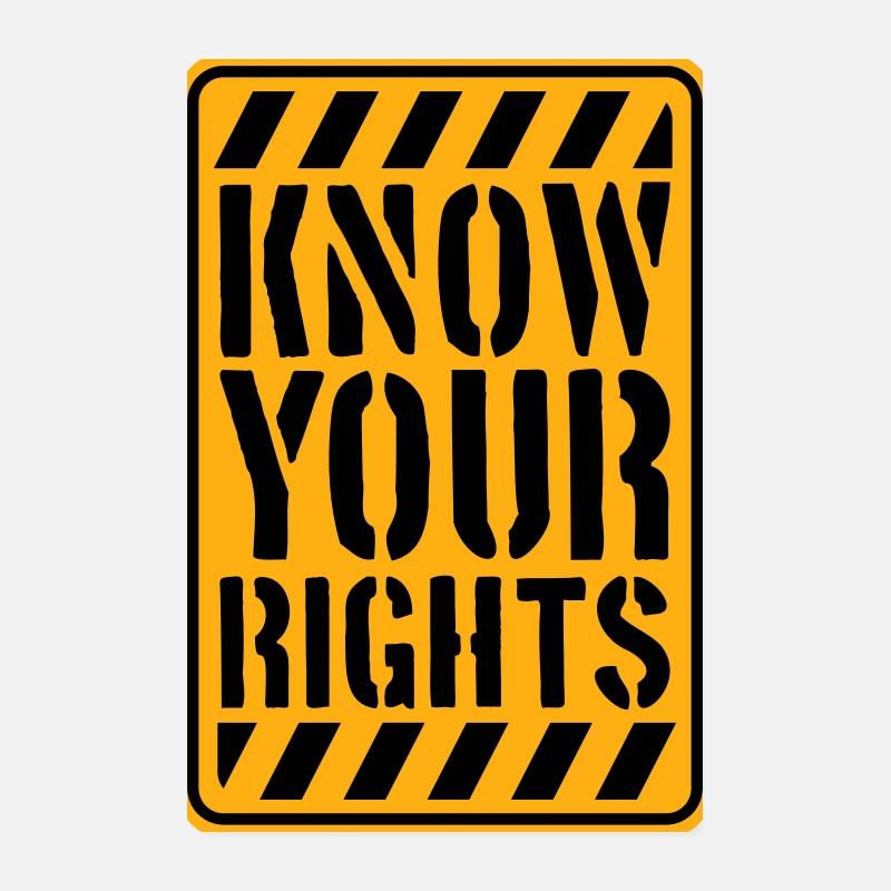 Know Your Rights Activism Justice Freedom Poster 8" x 12" (20x30 cm)