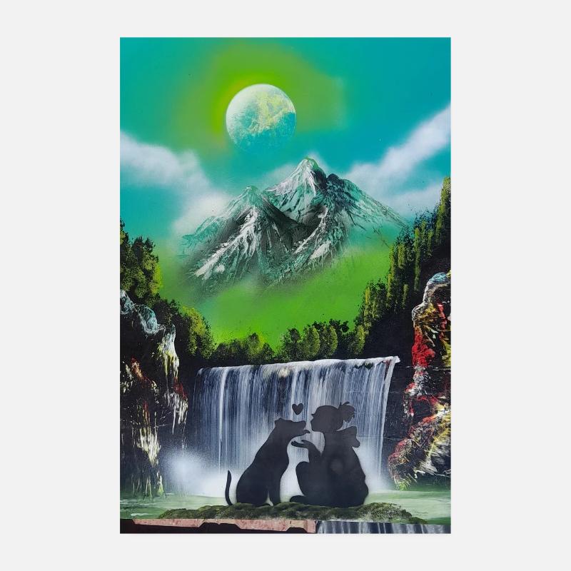 Lunar Cascading Love Poster 8" x 12" (20x30 cm)