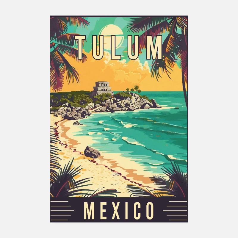 Entdecken Sie Tulum im tropischen Paradies Mexikos Poster 20x30 cm