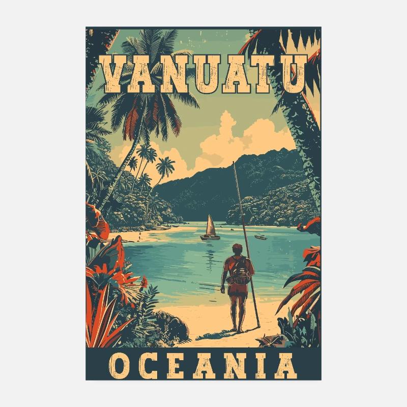 Explorez le Vanuatu en Océanie : Paradis tropical Poster 20 x 30 cm