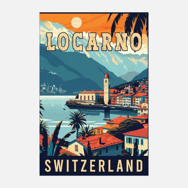 Tranquillité à Locarno - Suisse Poster 20 x 30 cm