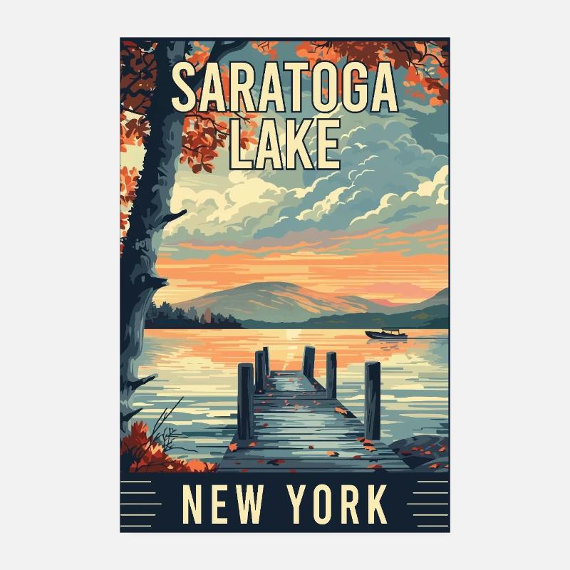 Découvrez le lac Saratoga dans l’État de New York Poster 20 x 30 cm