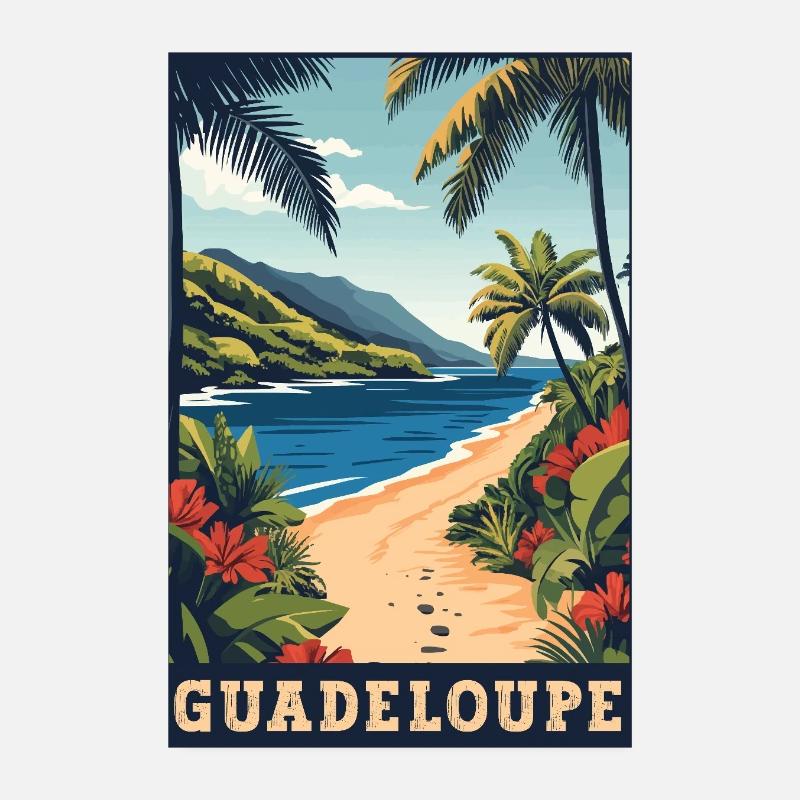 Découvrez la beauté insulaire de la Guadeloupe Poster 20 x 30 cm