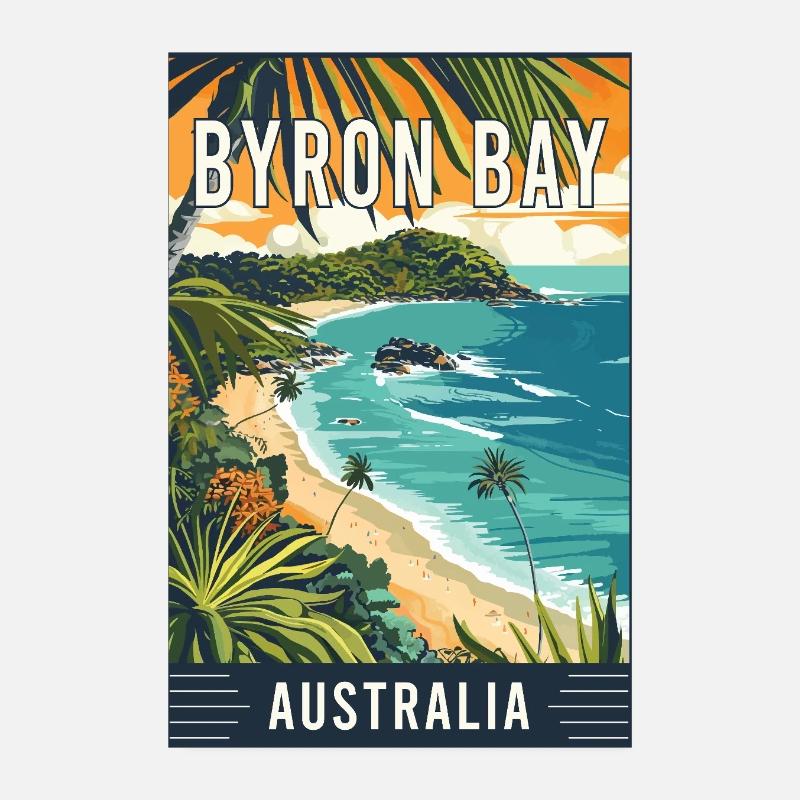 Explore Byron Bay in Australia - Coastal Bliss Poster 8" x 12" (20x30 cm)