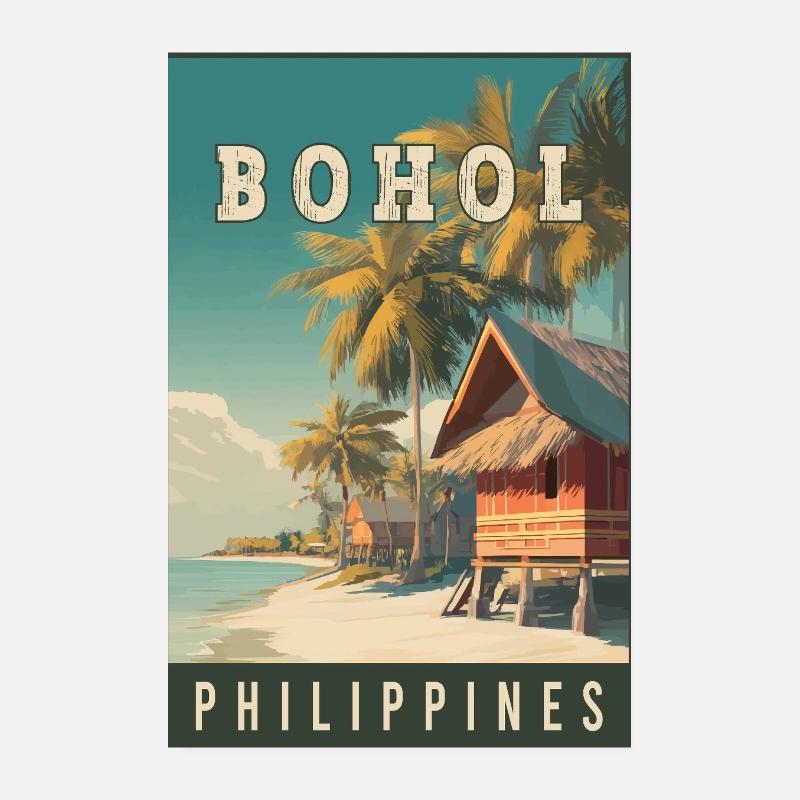 Explorez l’île tropicale de Bohol aux Philippines Poster 20 x 30 cm