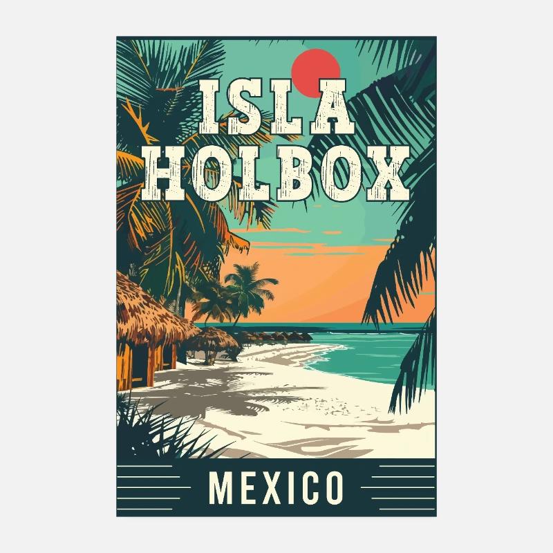 Experience Paradise on Isla Holbox in Mexico Poster 8" x 12" (20x30 cm)