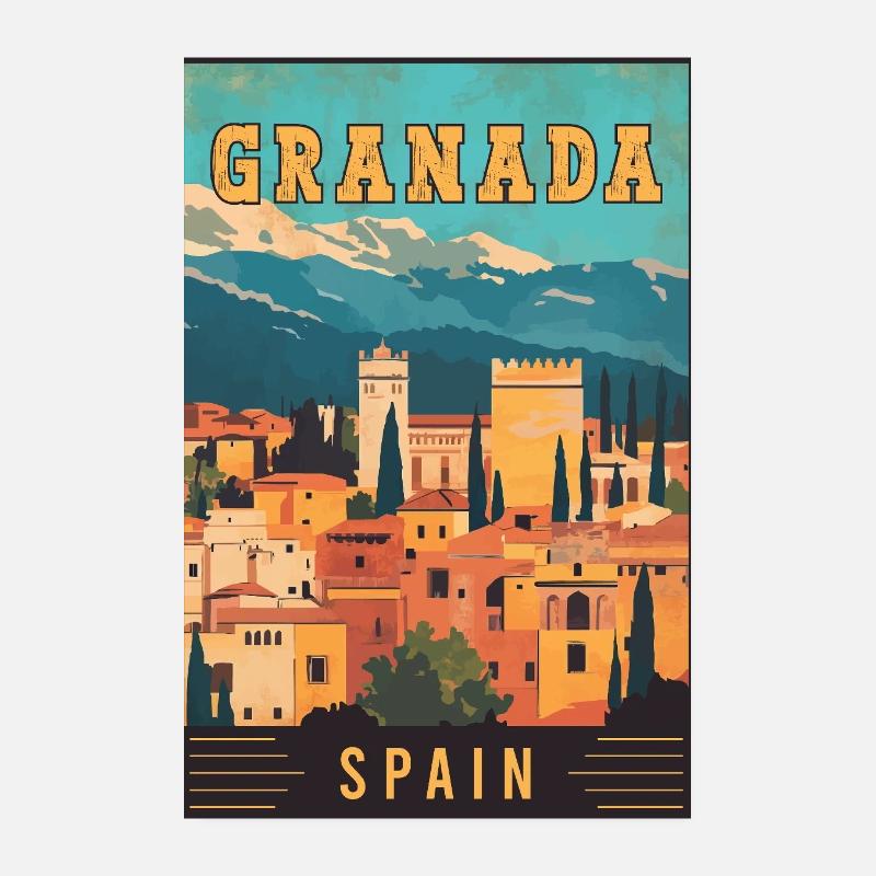 Découvrez Grenade en Espagne La beauté de l’Alhambra Poster 20 x 30 cm