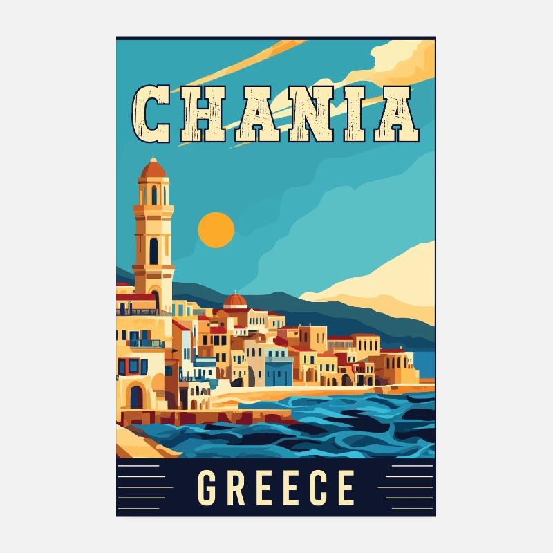 Experience Stunning Chania in Greece Poster 8" x 12" (20x30 cm)