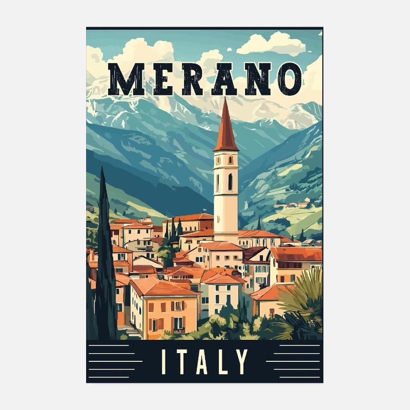 Découvrez le Merano à couper le souffle en Italie Poster 20 x 30 cm