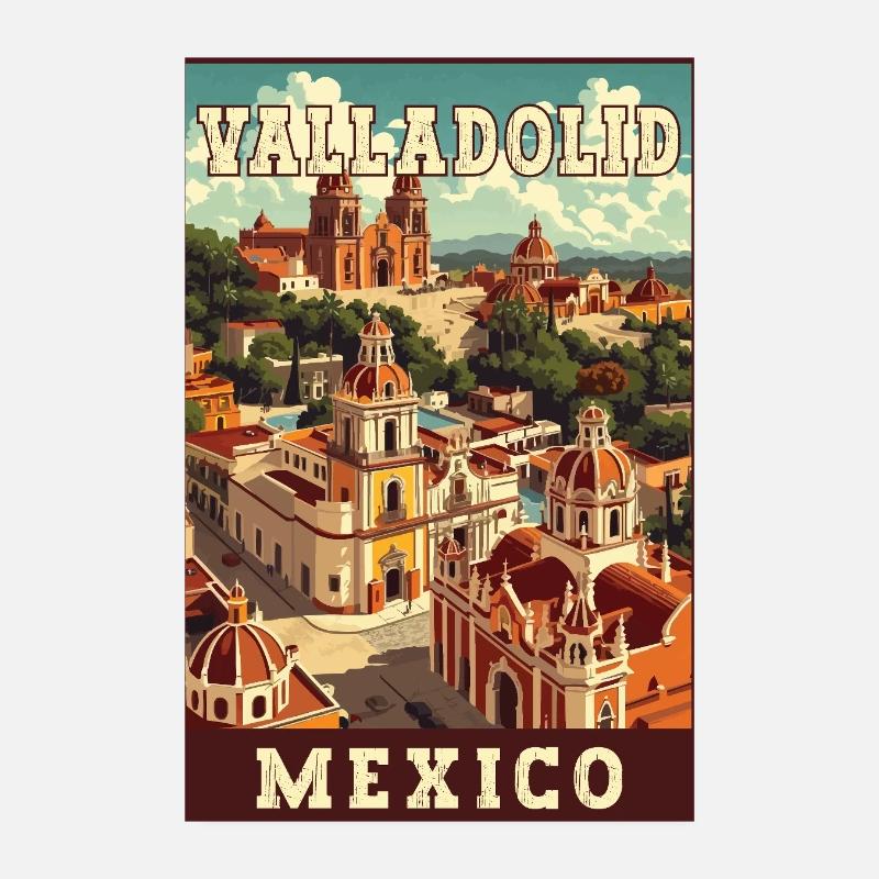 Explore Tropical View of Valladolid In Mexico Poster 8" x 12" (20x30 cm)
