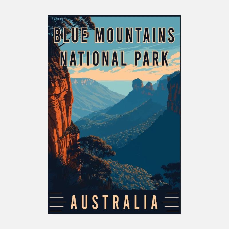 Entdecken Sie den Blue Mountains Nationalpark in Australien Poster 20x30 cm