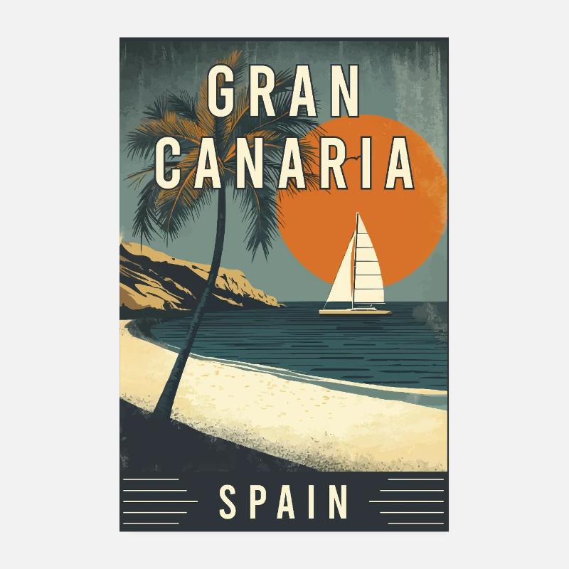 Découvrez les îles Canaries et l’Espagne de Gran Canaria Poster 20 x 30 cm