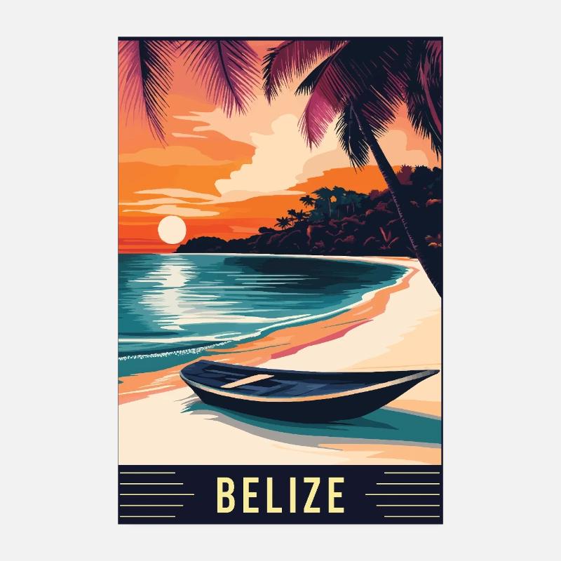 Entdecken Sie das tropische Paradies von Belize Poster 20x30 cm