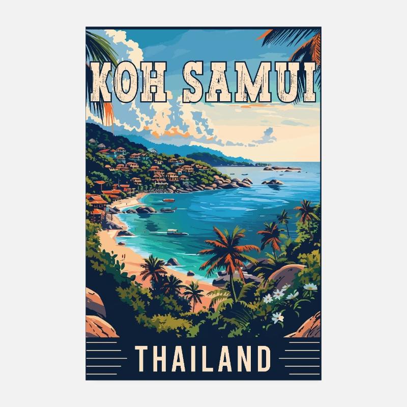 Explore Paradise in Koh Samui in Thailand Poster 8" x 12" (20x30 cm)