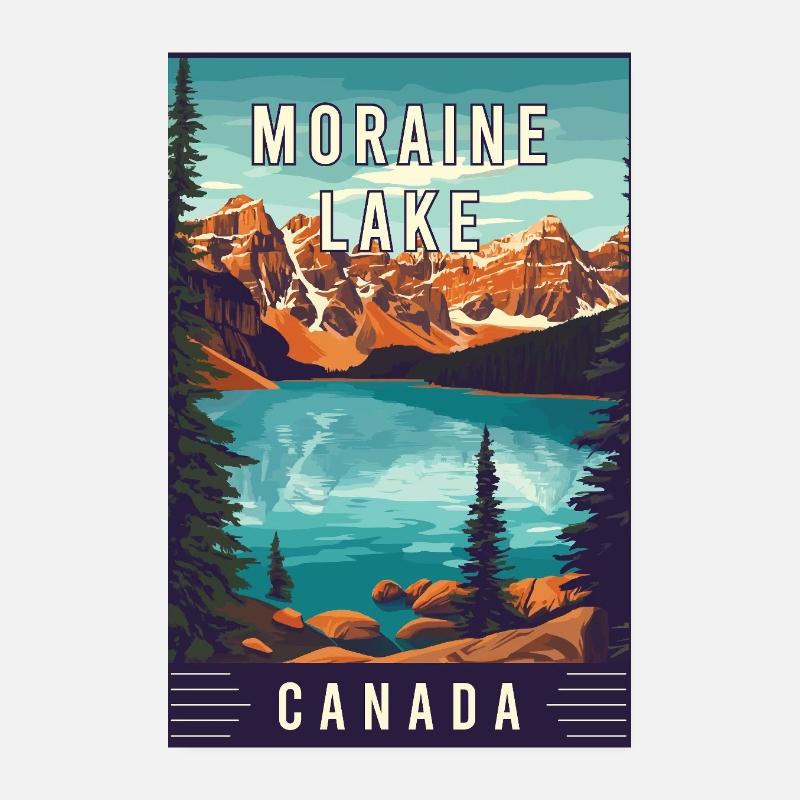 Découvrez le lac Moraine, Canada, parc national de Banff Poster 20 x 30 cm