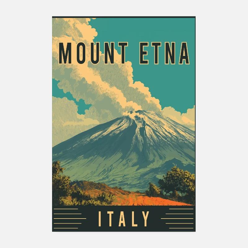 Entdecken Sie Volcano Adventure und den Ätna in Italien Poster 20x30 cm