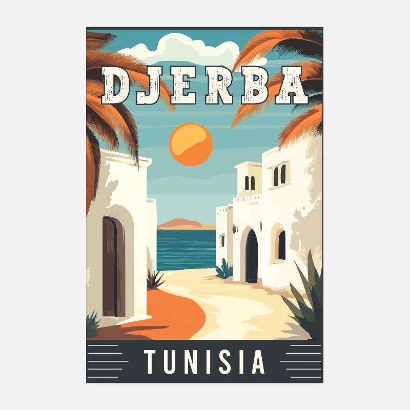 Experience Mediterranean Djerba in Tunisia Poster 8" x 12" (20x30 cm)