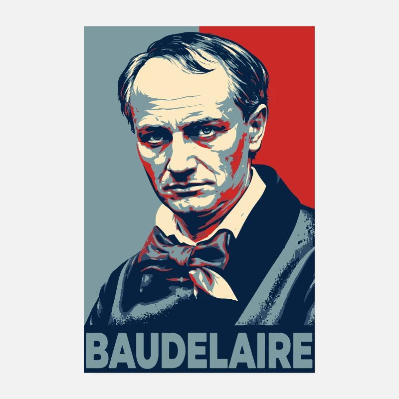 Baudelaire Pop Art Portrait Poster 20 x 30 cm