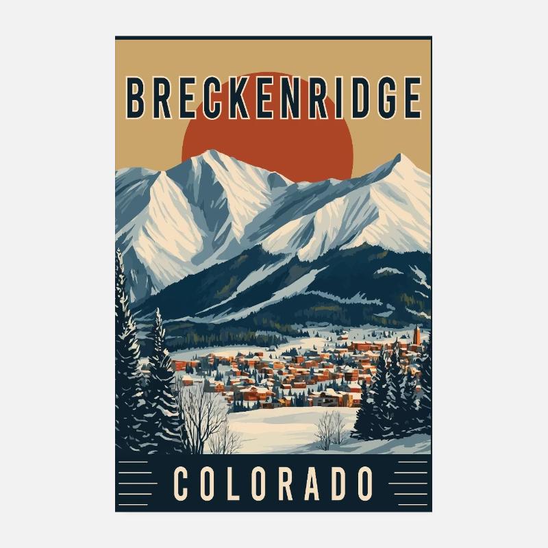 Explorez le paysage de Breckenridge dans le Colorado Poster 20 x 30 cm