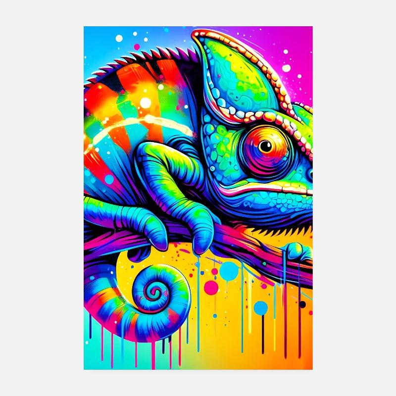 Chamäleon Poster 20x30 cm