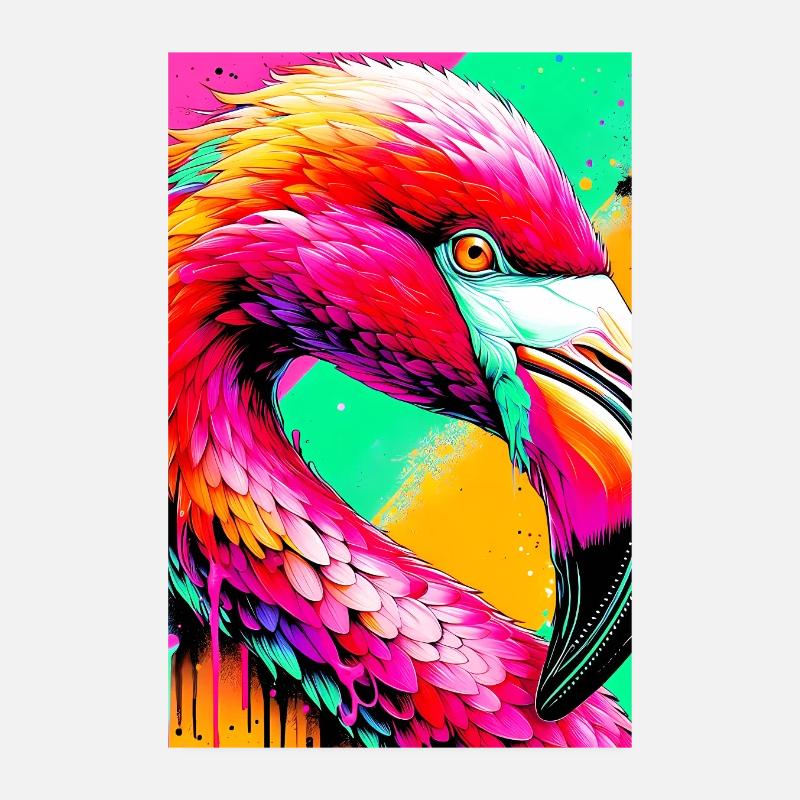 flamingo Poster 8" x 12" (20x30 cm)