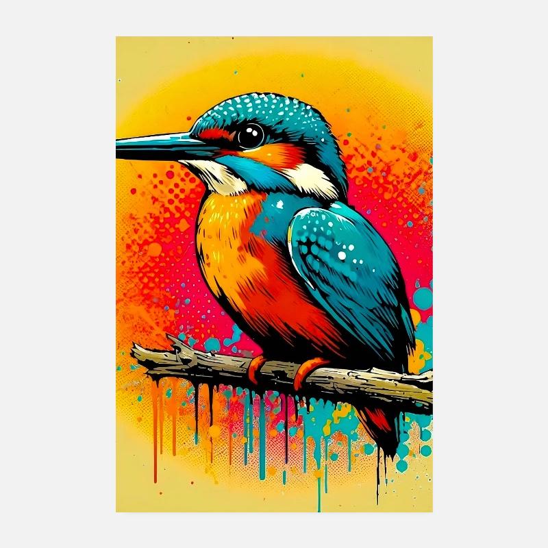 Eisvogel Poster 20x30 cm