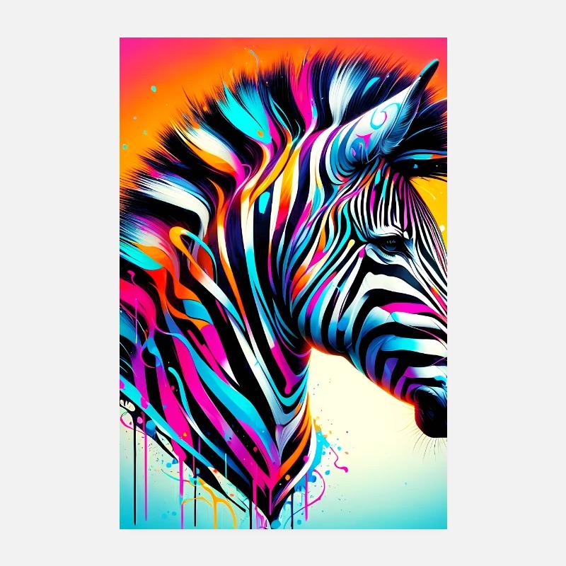 Zebra Poster 20x30 cm