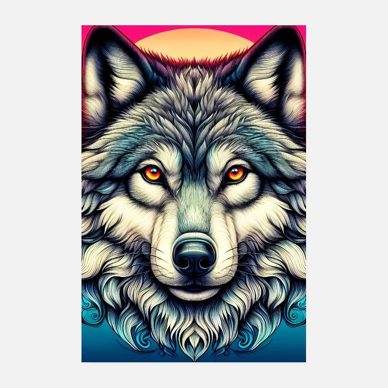 Wolf Poster 8" x 12" (20x30 cm)
