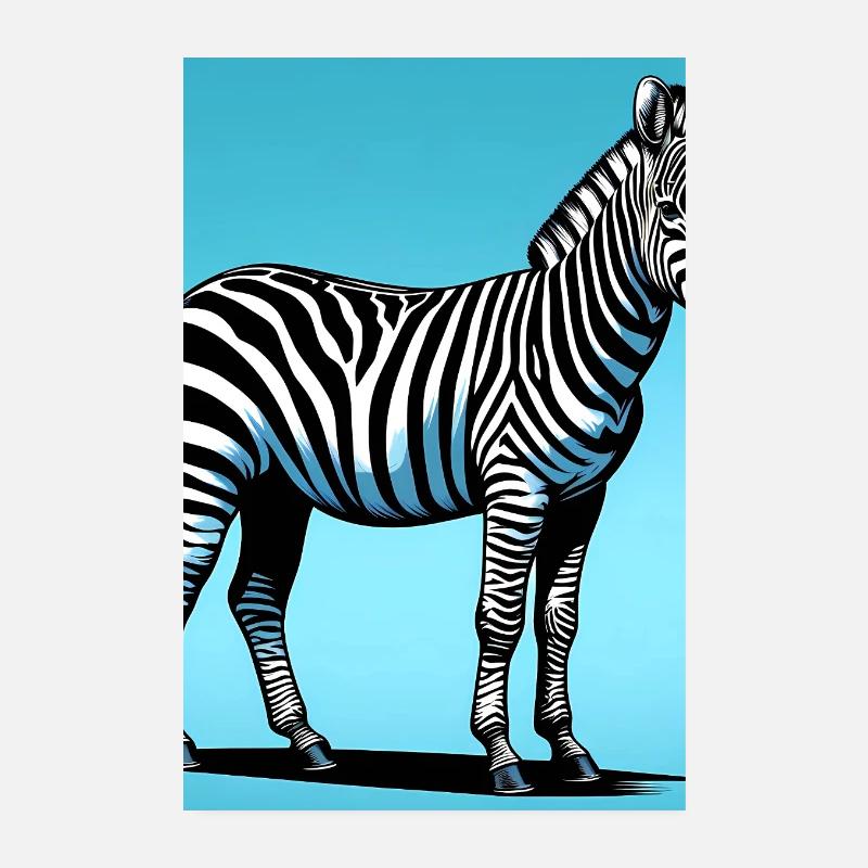 Zebra Poster 20x30 cm