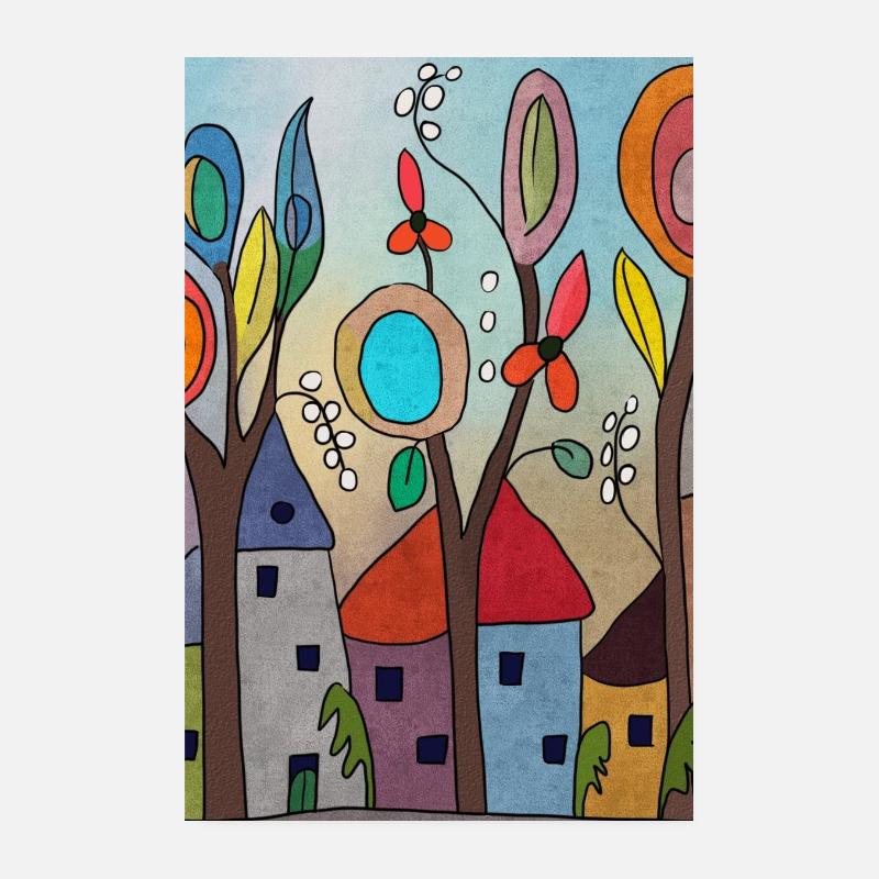 Elfendörfchen Poster 20x30 cm
