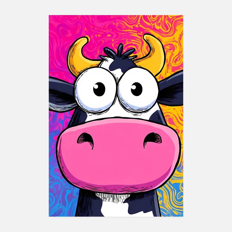 cow Poster 8" x 12" (20x30 cm)