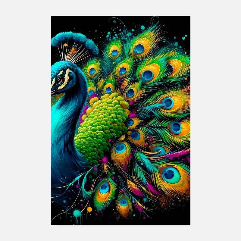 Pfau Poster 20x30 cm