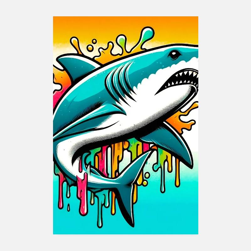 Shark Poster 8" x 12" (20x30 cm)