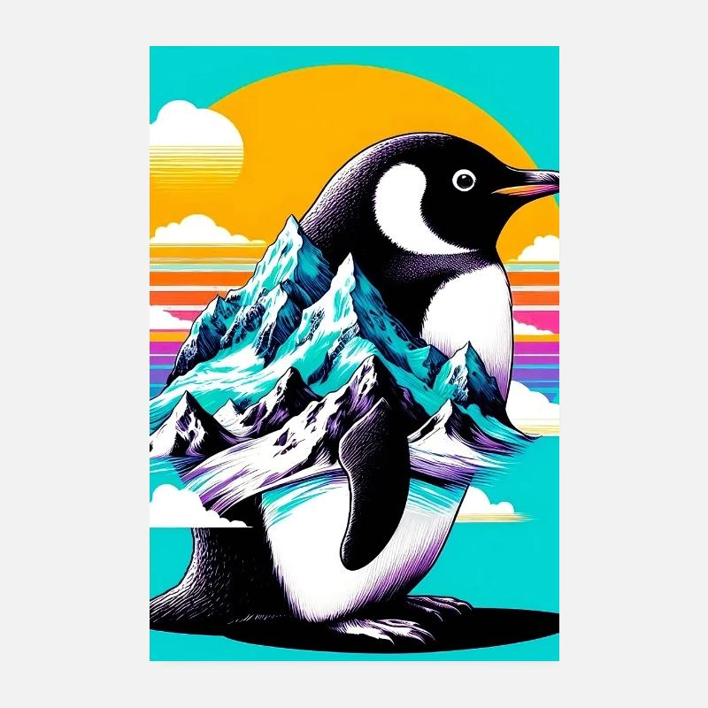 pingouin Poster 20 x 30 cm