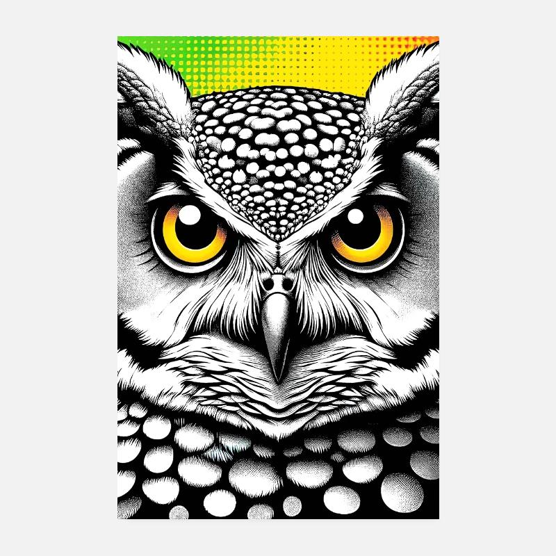 Eule Poster 20x30 cm