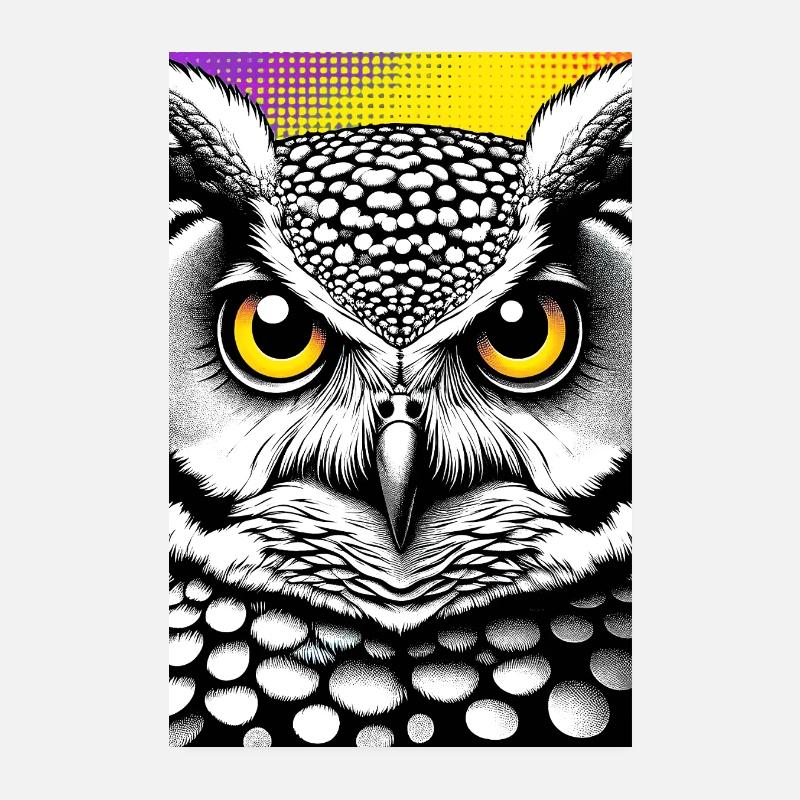 Eule Poster 20x30 cm