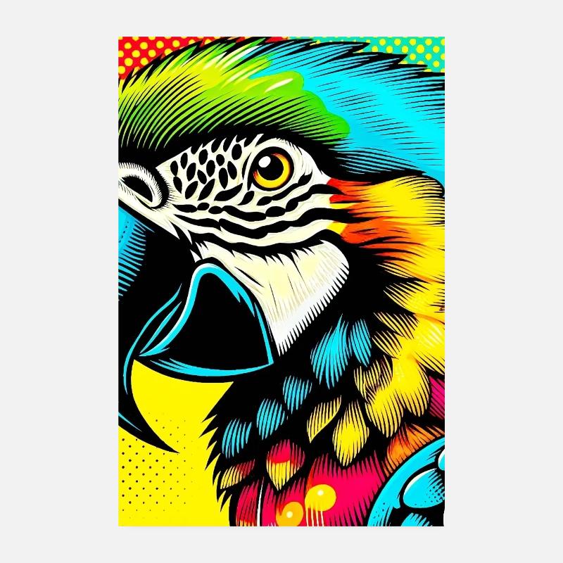 Papagei Pop Art Poster 20x30 cm