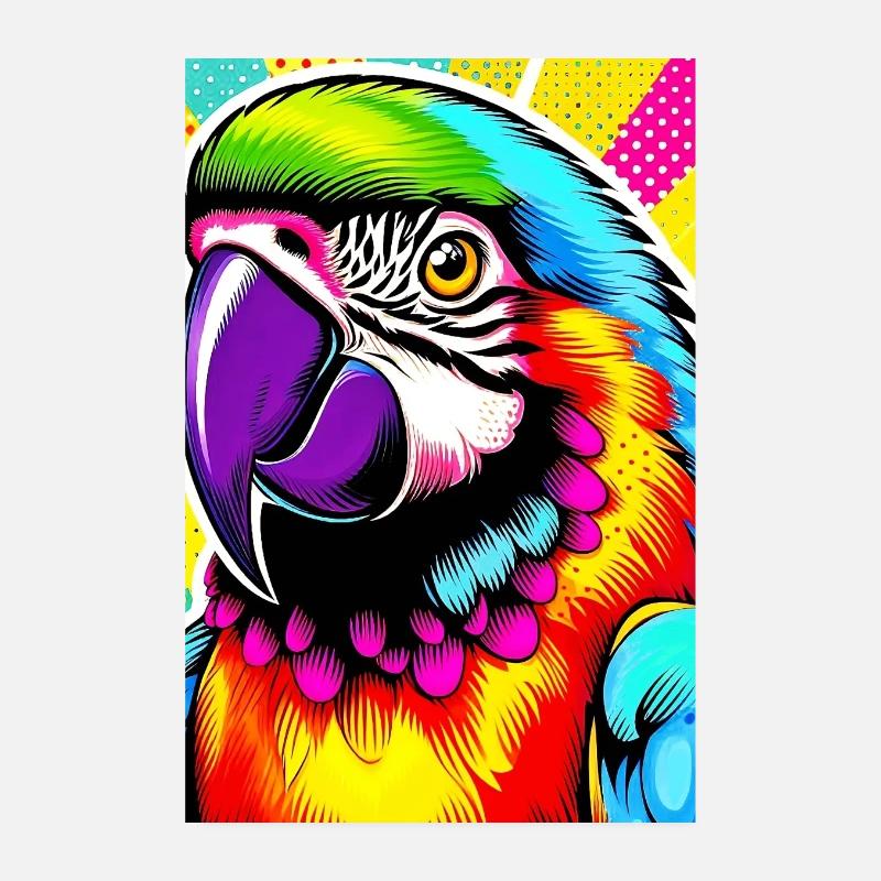 Parrot Pop Art Poster 8" x 12" (20x30 cm)