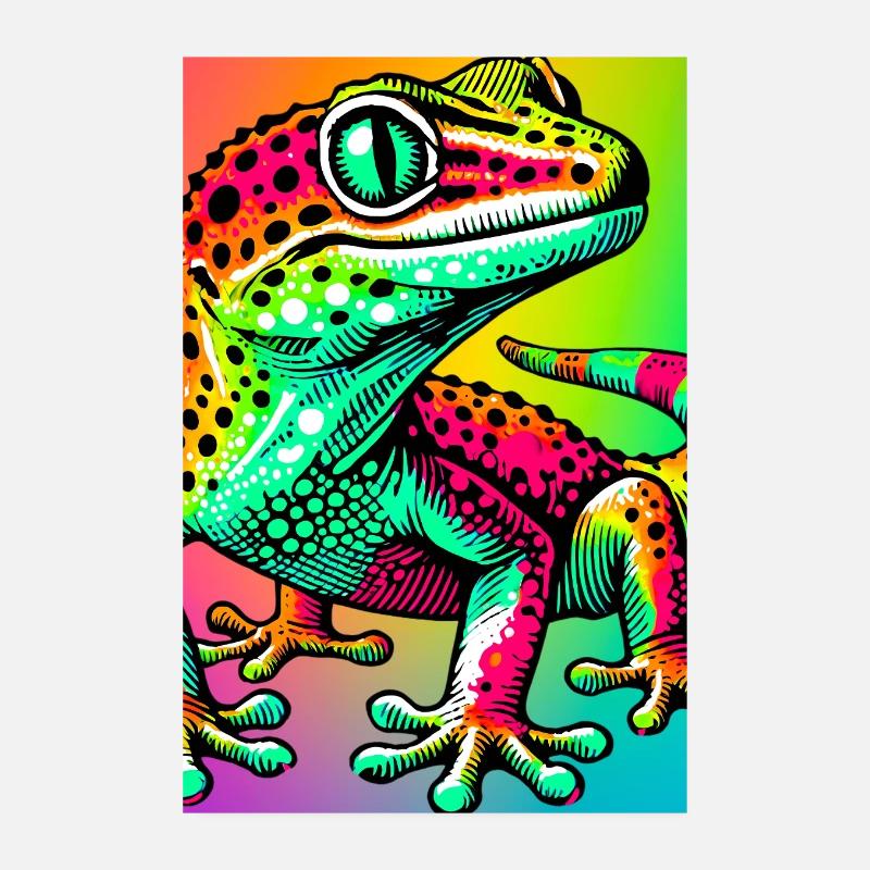 Gecko Poster 20x30 cm