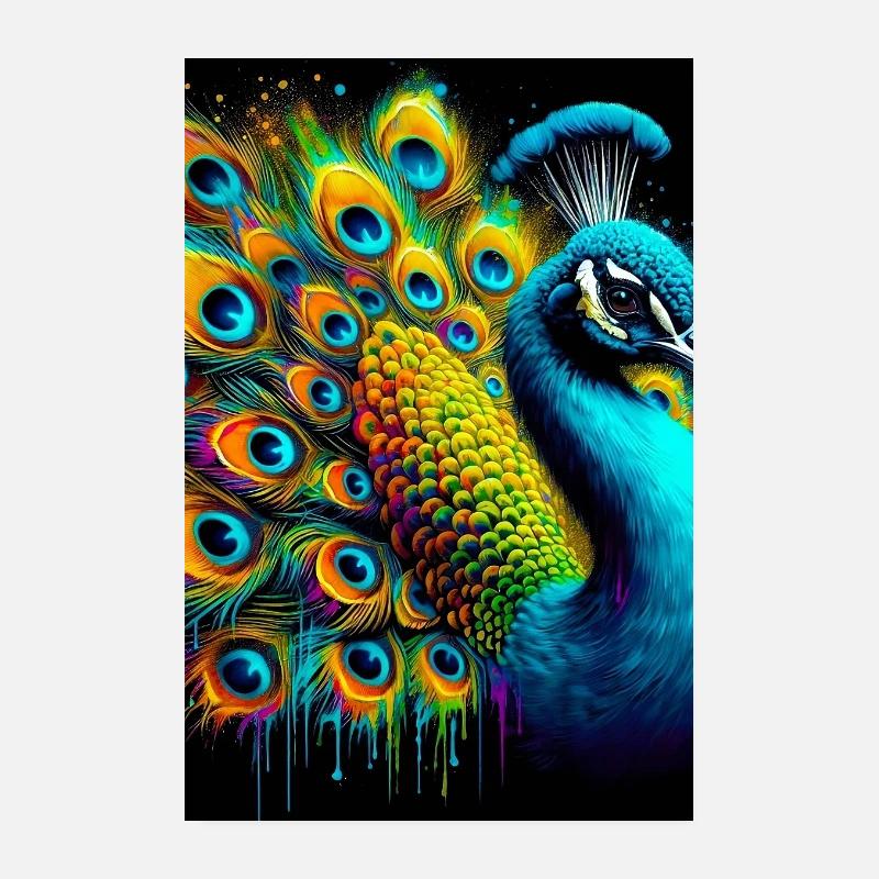 Pfau Poster 20x30 cm