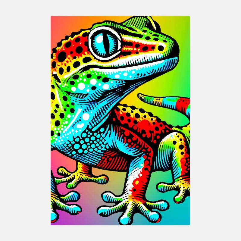 Gecko Poster 20x30 cm