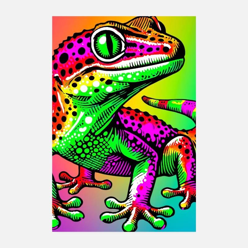 Gecko Poster 8" x 12" (20x30 cm)