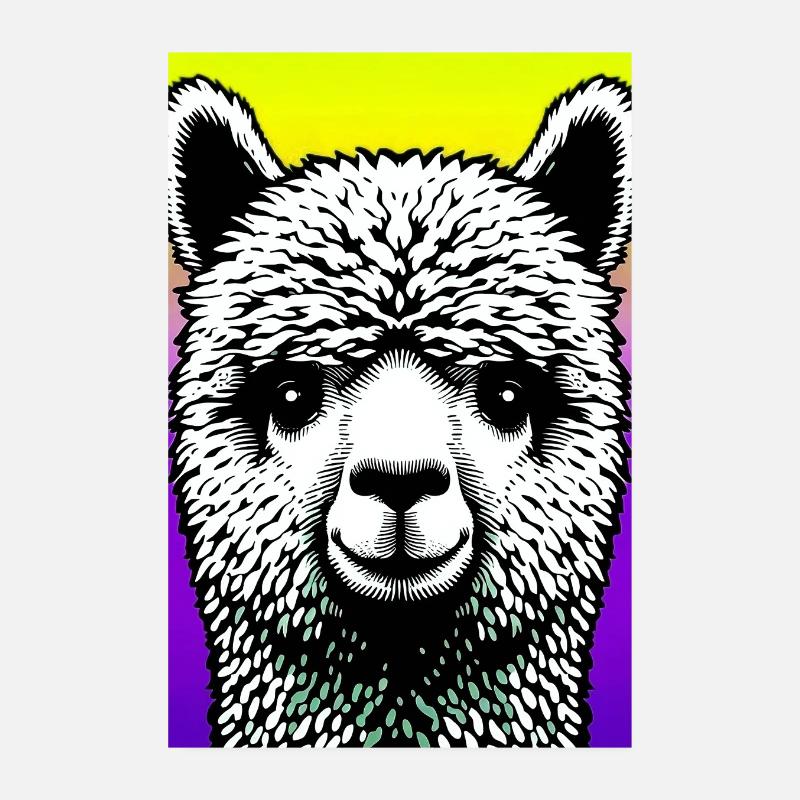 Alpaka Poster 20x30 cm
