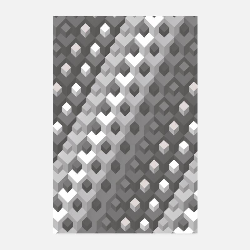 Grayscale gradient Left turn Poster 8" x 12" (20x30 cm)