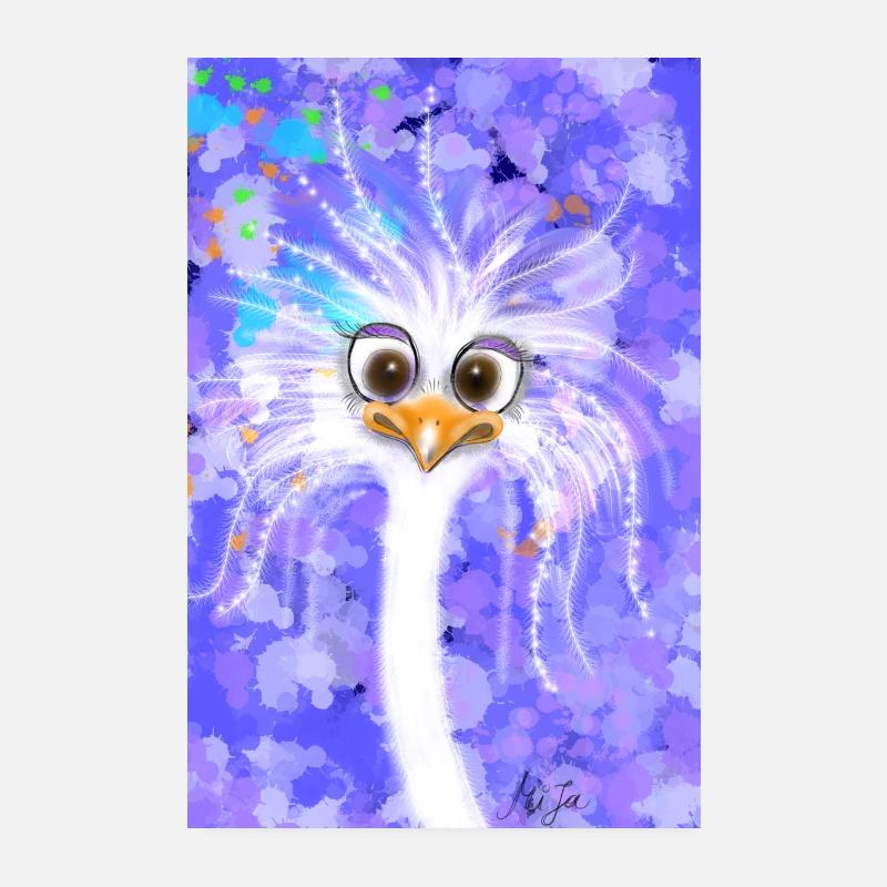 Fabelhafter flauschiger Strauß Poster 20x30 cm