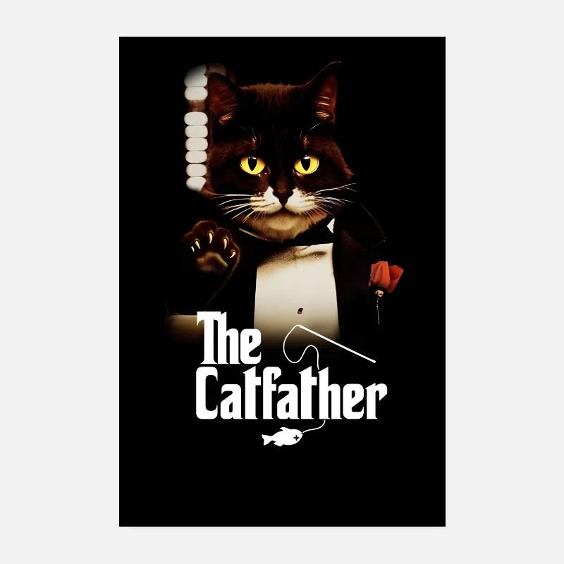 Der Katzenvater - Katze, die nicht verleugnet wird. Poster 20x30 cm