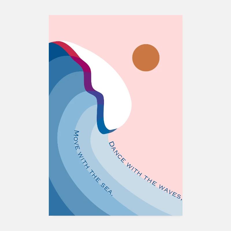 Dance with the waves 2 Poster 20x30 cm